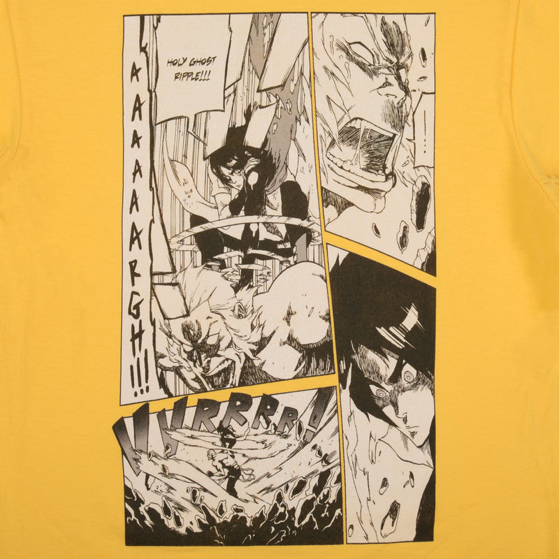 Sano Close Up with Fight Scene Yellow Tee