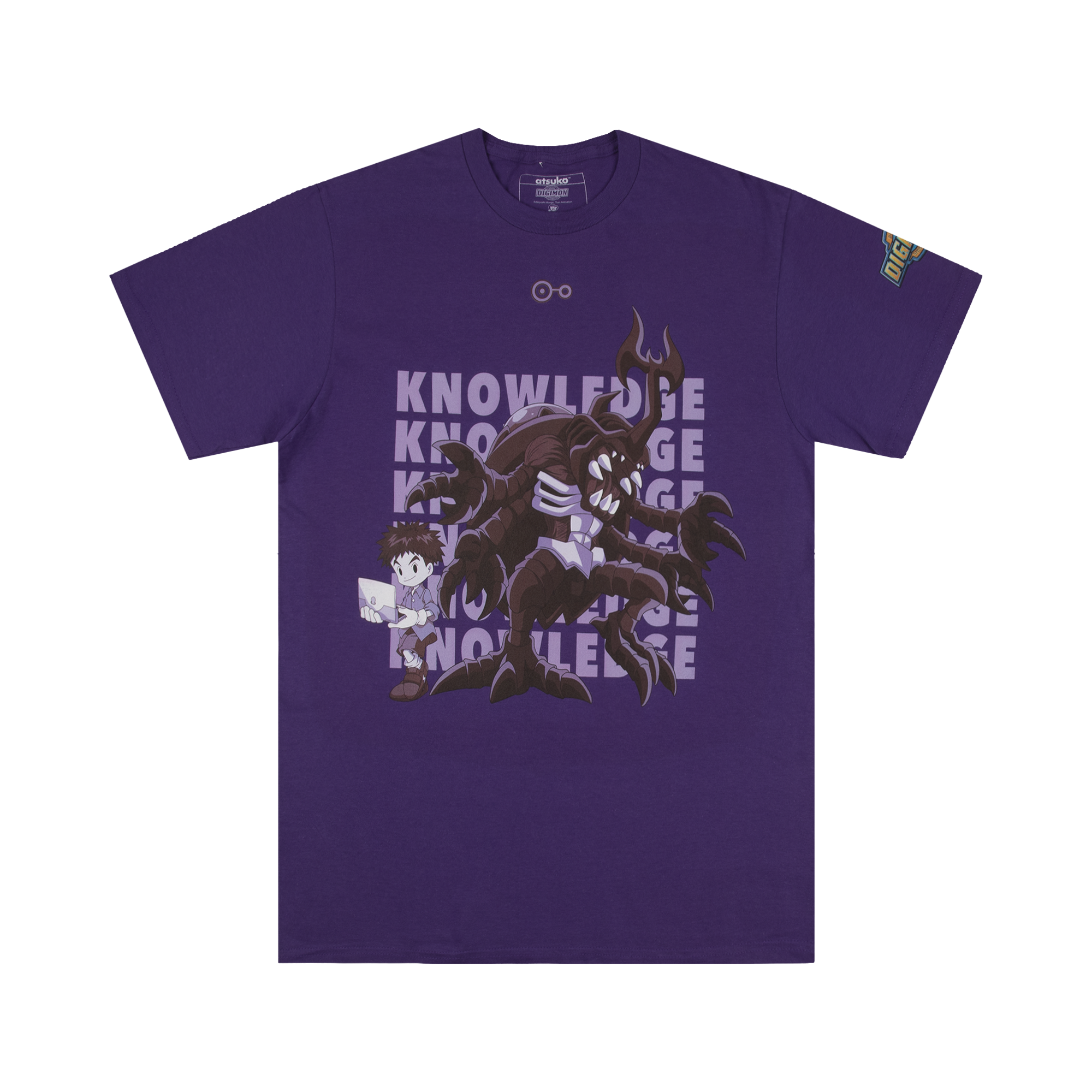 MegaKabuterimon and Izzy Knowledge Purple Tee