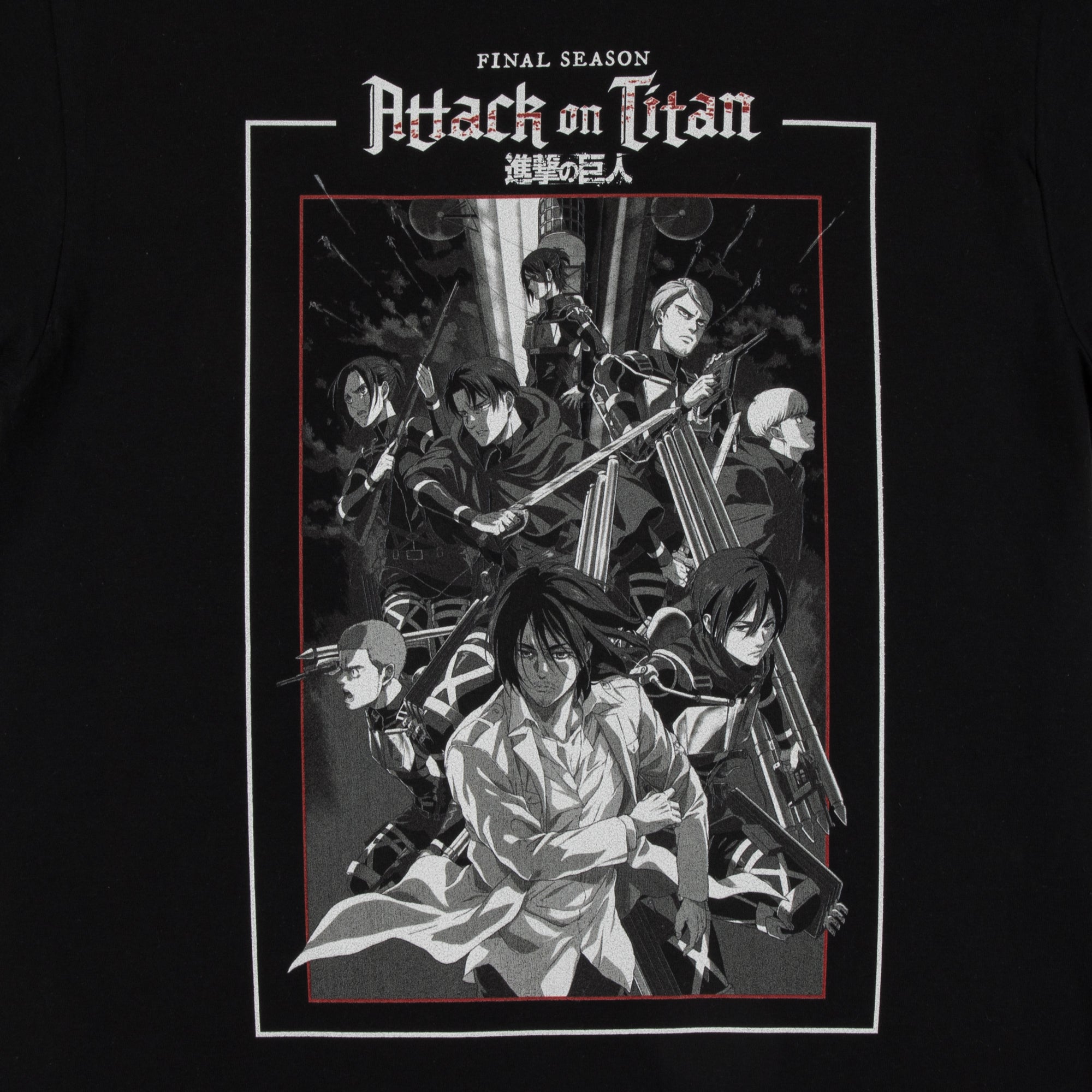 Final Season Black and White Poster Black Tee