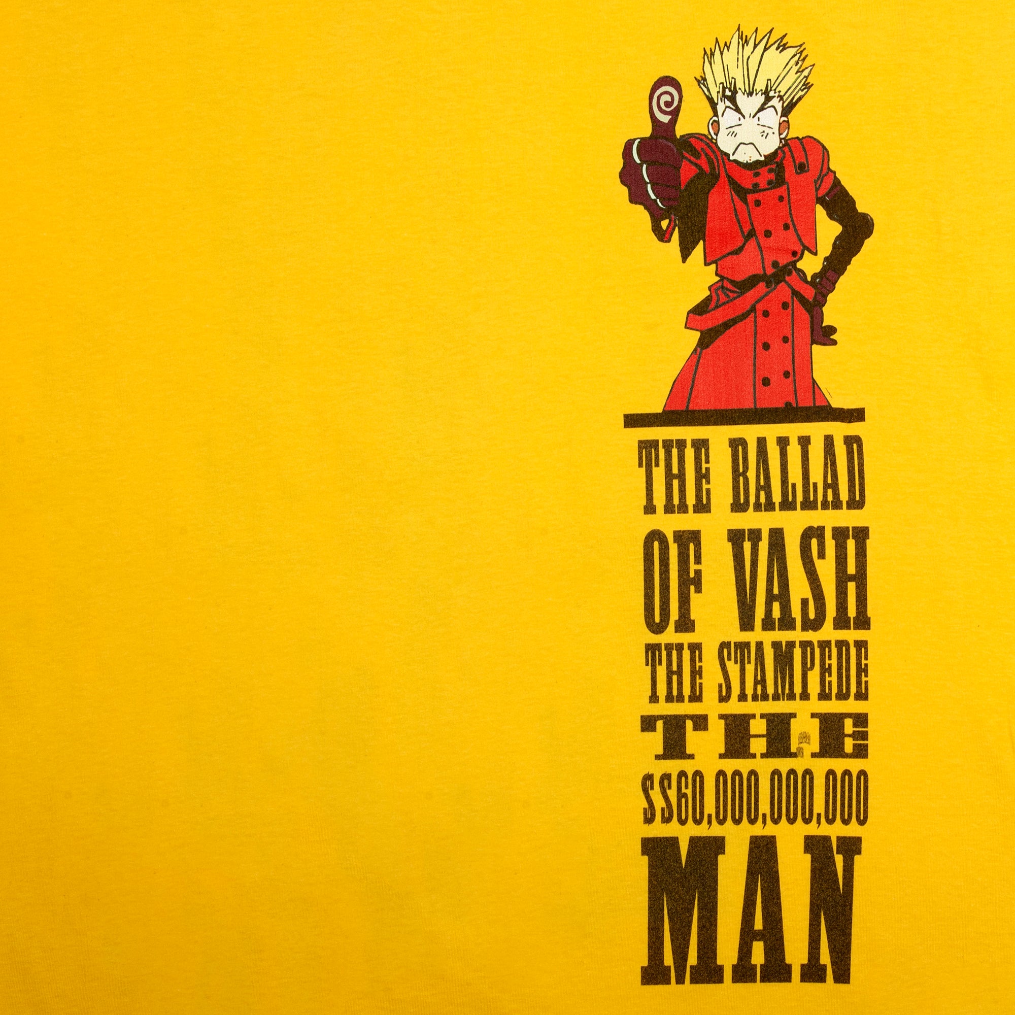 The Ballad Of Vash The Stampede Yellow Tee