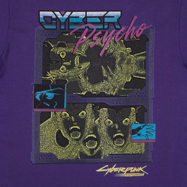 Cyberpunk: Edgerunners David Cyber Psycho Purple Tee | Official