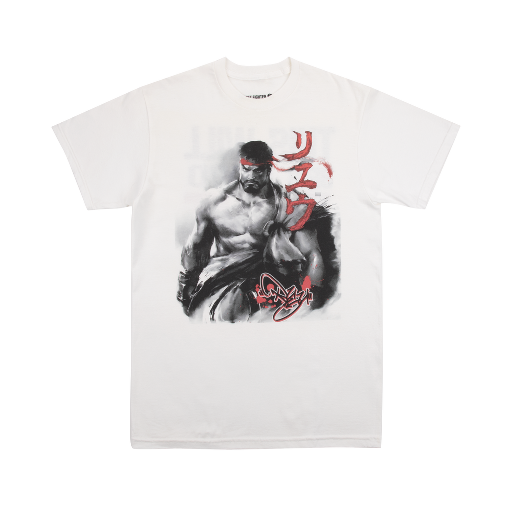 Street Fighter Ryu Stanced Up White Tee | Official Apparel