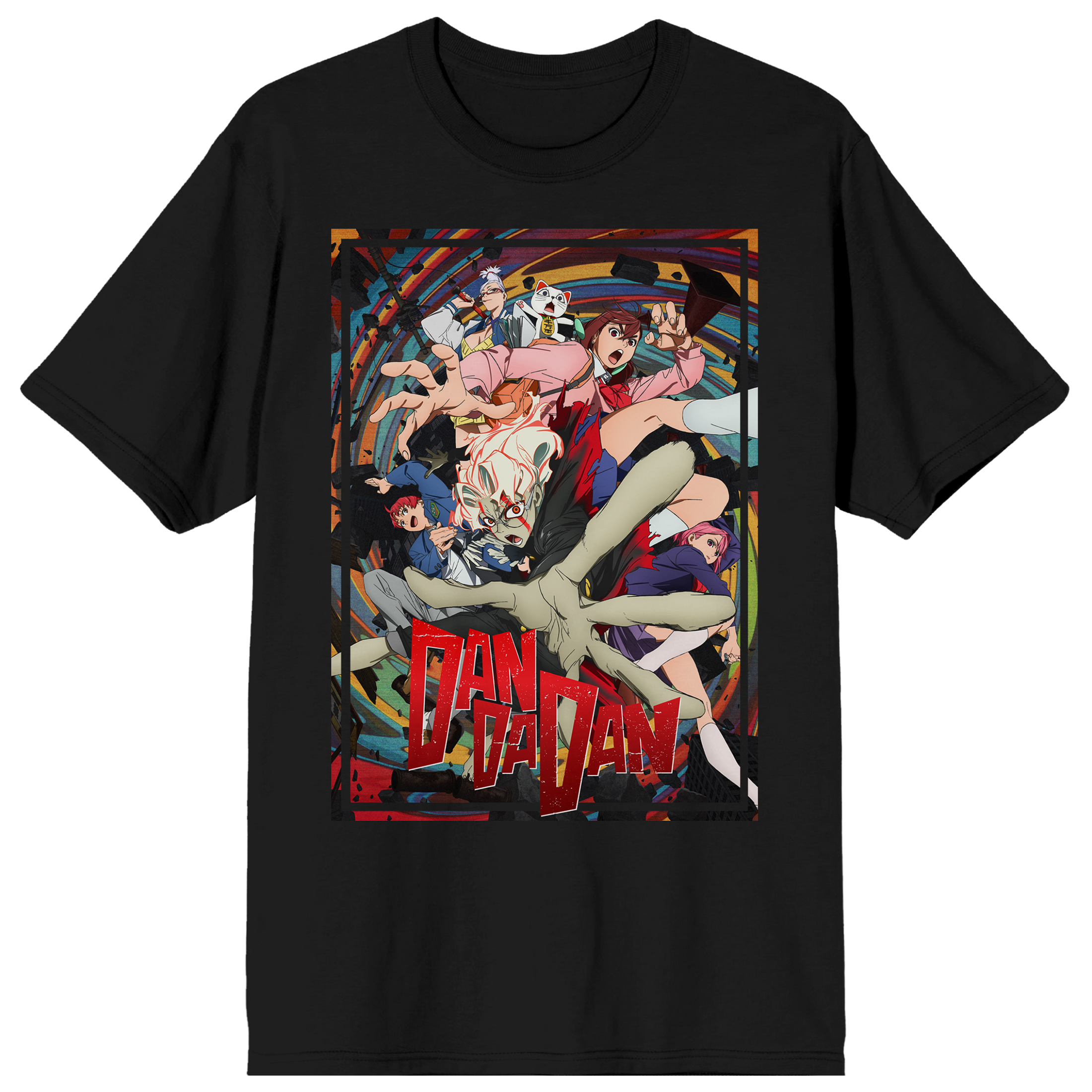 Dan Da Dan Characters Black Tee
