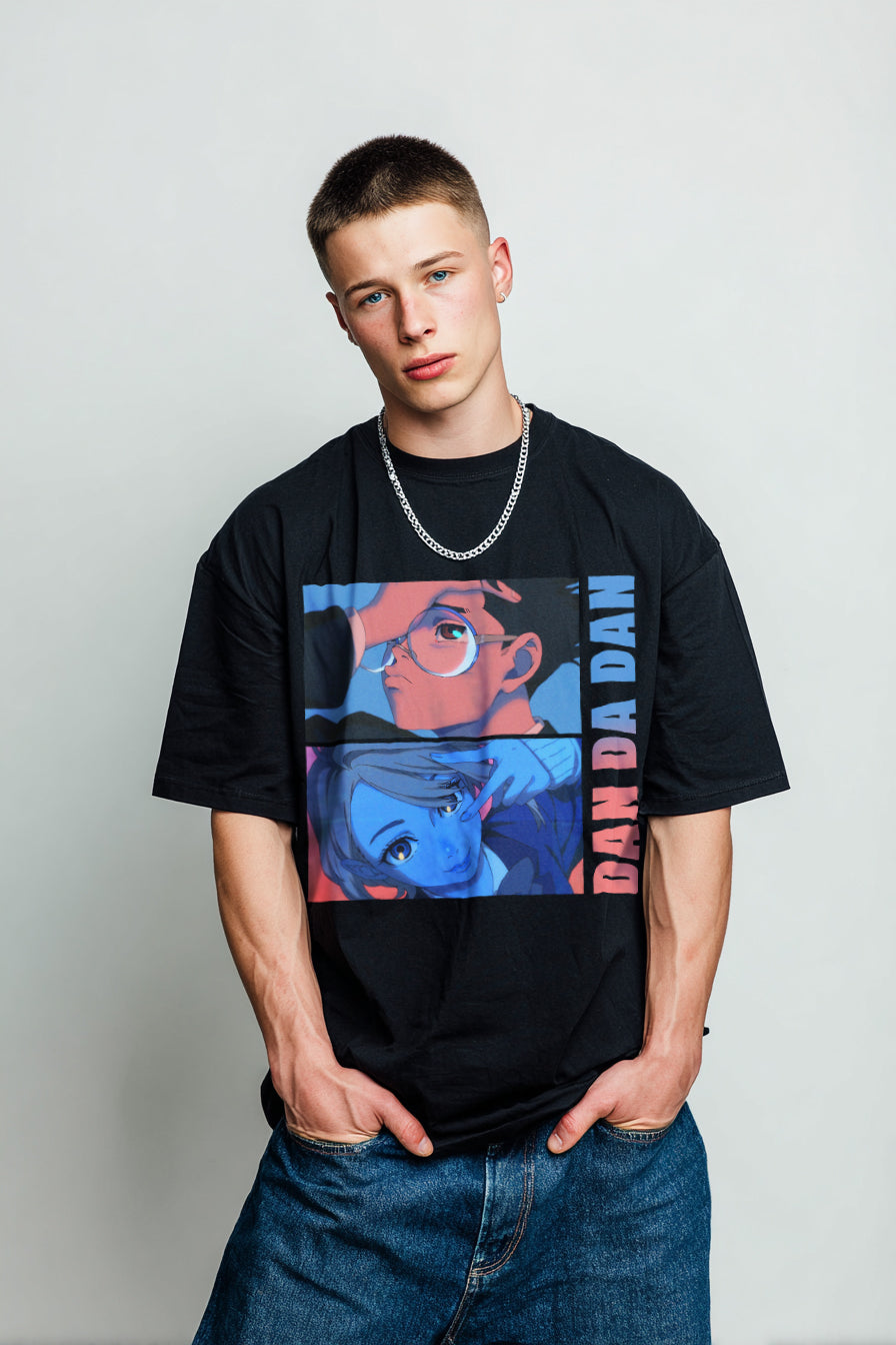 Dan Da Dan Okarun and Momo Black Tee