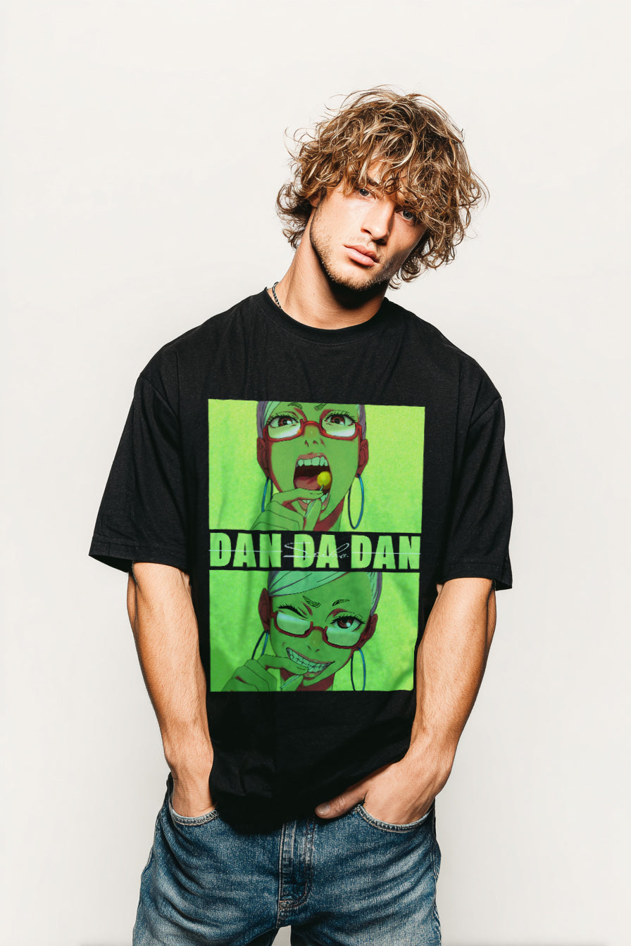 Dan Da Dan Grandma Seiko Black Tee