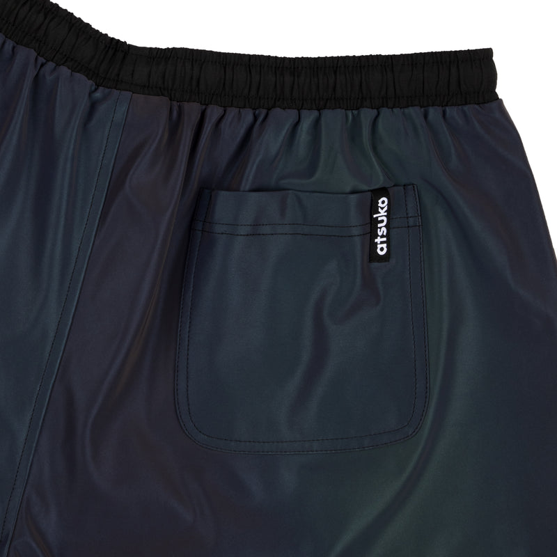 Eva Unit-01 Iridescent Reflective Black Shorts