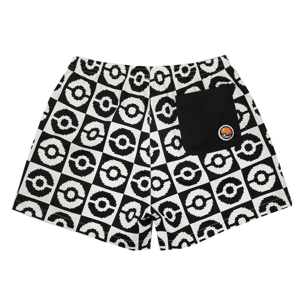 Poké Ball Allover Black & White Shorts