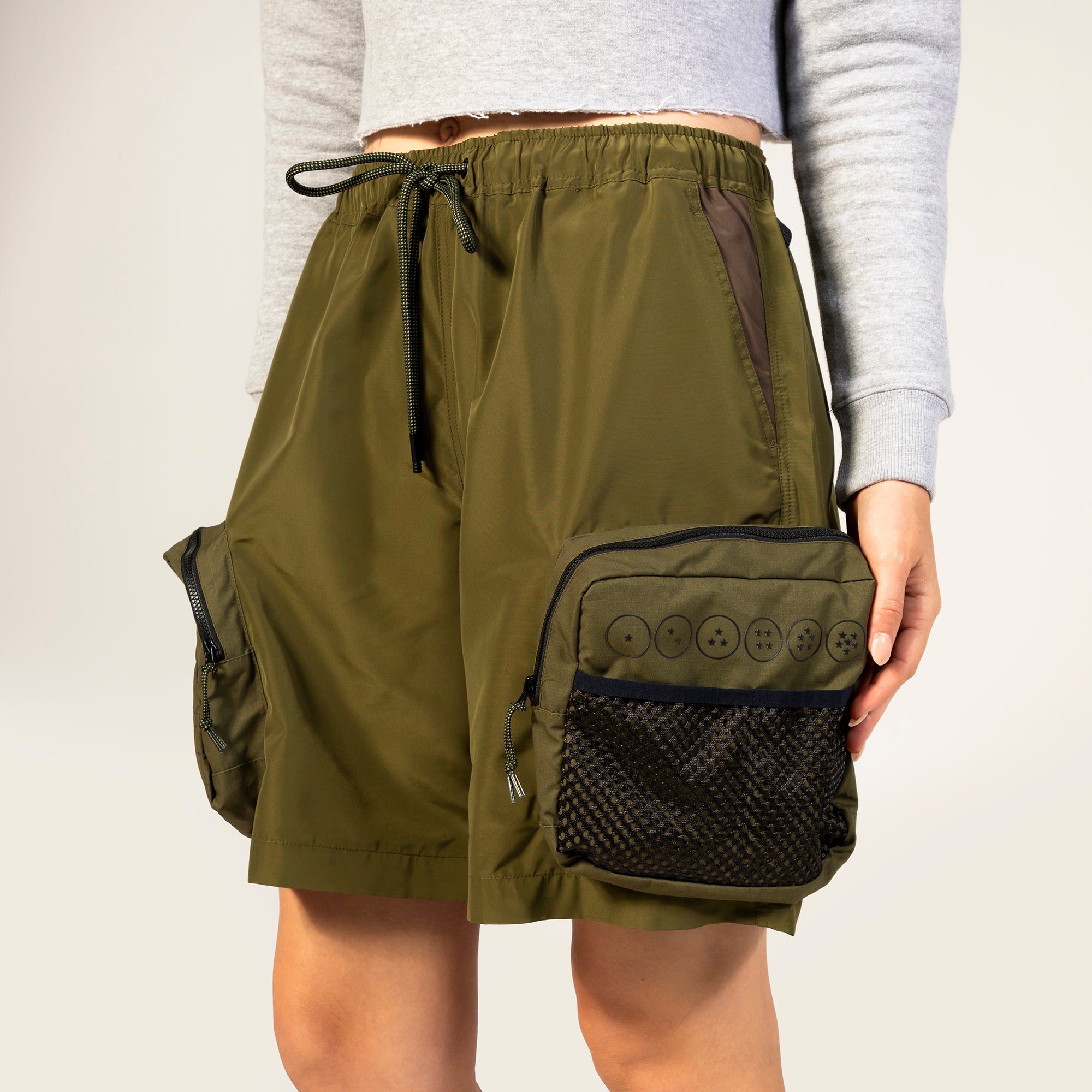 Shenron Olive Green Cargo Short