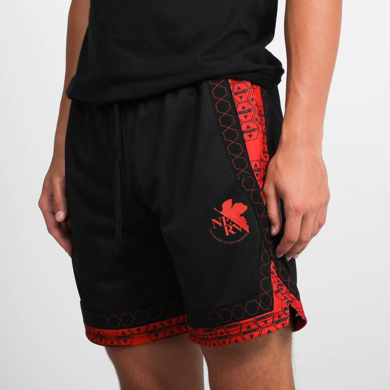 NERV Basketball Black and Red Shorts