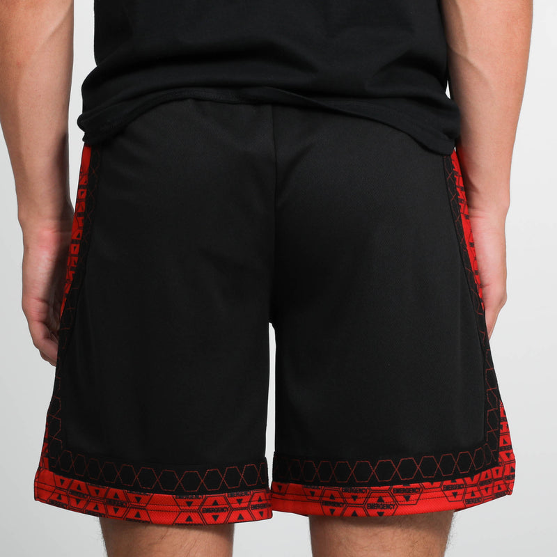 NERV Basketball Black and Red Shorts
