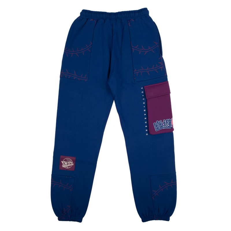 Yu Yu Hakusho Blue Cargo Sweatpants