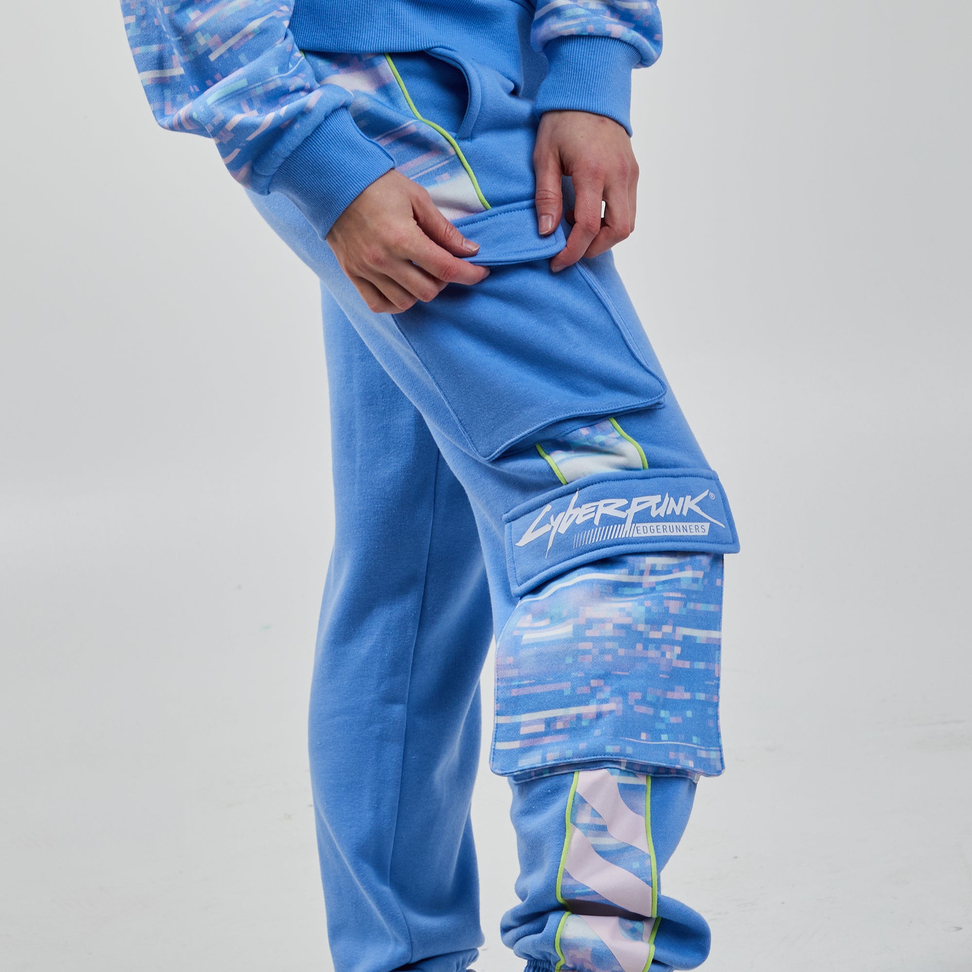 Edgerunner Blue Cargo Sweatpant