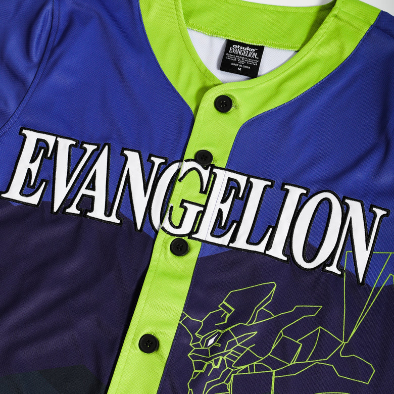 Evangelion-01-Custom Sublimated Button Down Baseball Jersey-XTeamwear