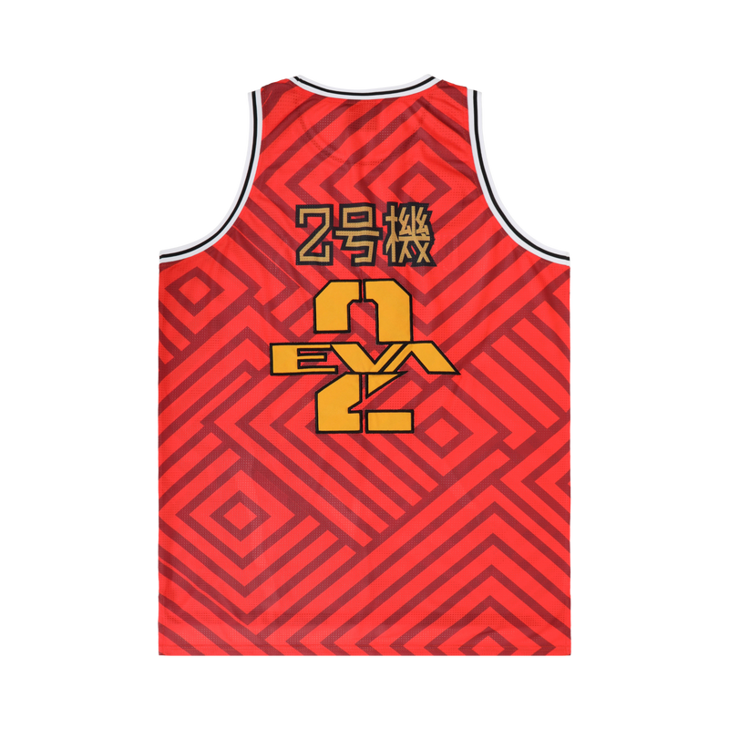 Eva Unit-02 Basketball Red Jersey