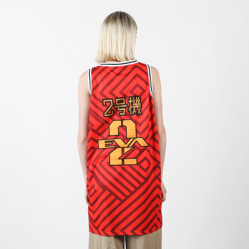 Eva Unit-02 Basketball Red Jersey