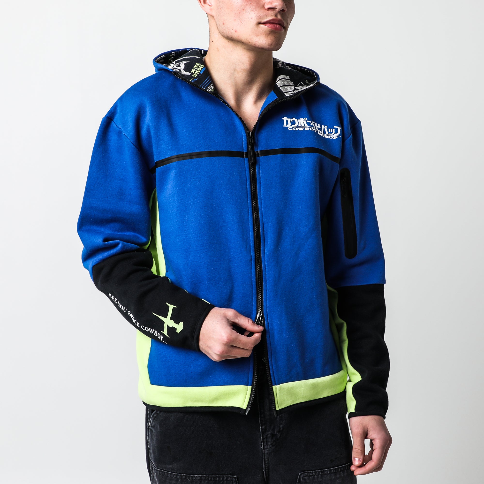 bebop spin combo hüpfburg Cowboy Bebop Contrast Zip Hoodie | Official Apparel & Accessories | Atsuko - Cowboy Bebop