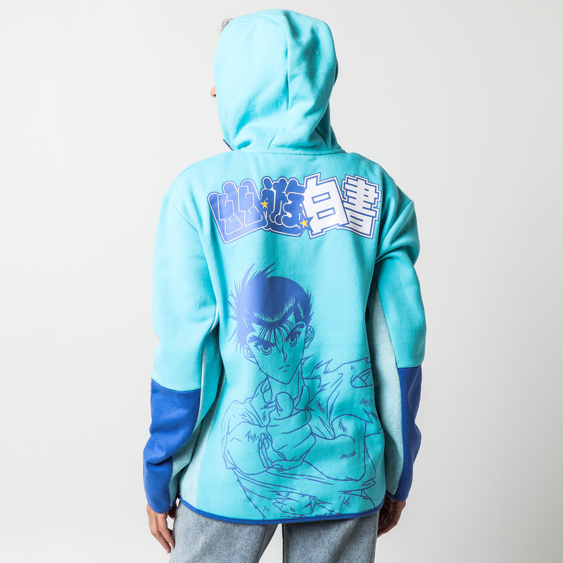 Yusuke Urameshi Contrast Zip Hoodie