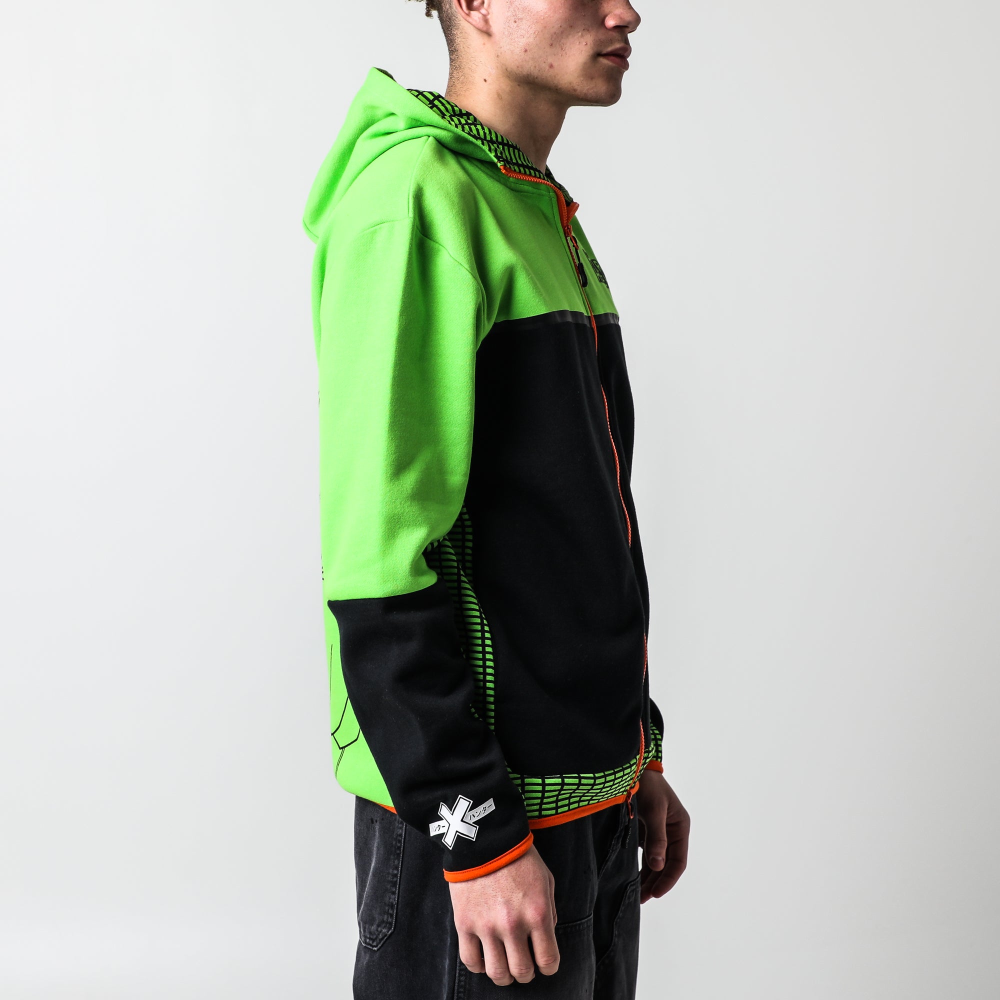 Gon Freecss Contrast Zip Hoodie