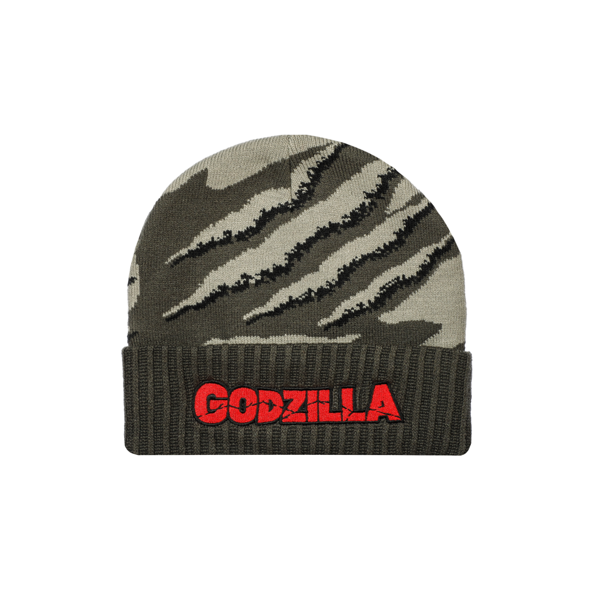 Godzilla Wild Pattern Embroidered Logo Beanie