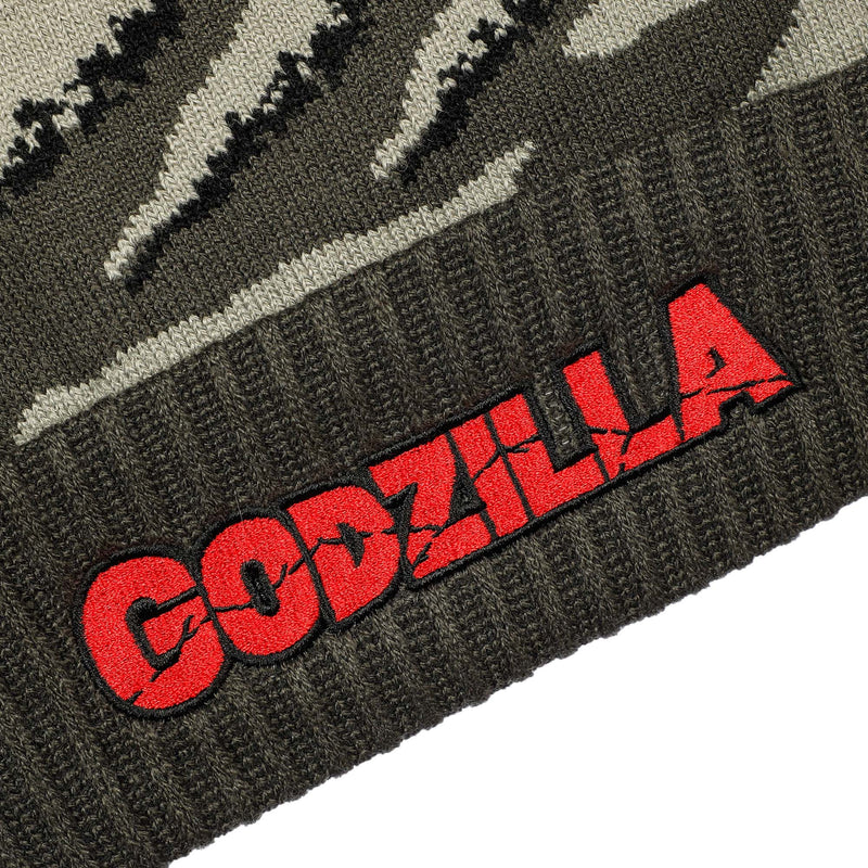 Godzilla Wild Pattern Embroidered Logo Beanie