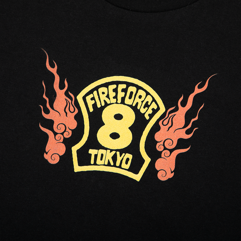 Fire Force Company 8 Tokyo Group Logo Black T-shirt Sz. Med. Ex Cond.