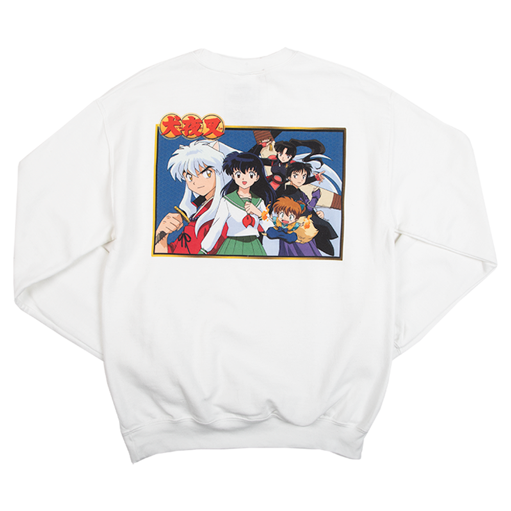 Team Inuyasha White Crew Neck Sweatshirt Inuyasha Atsuko
