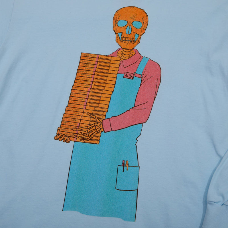 Skulled Faced Book Seller Chambray Long Sleeve