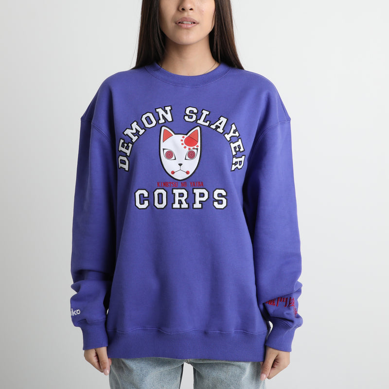 Demon Slayer Corps Blue Crew Neck Sweatshirt