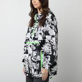 Crew Panels Black And White Packable Anorak