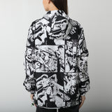 Crew Panels Black And White Packable Anorak