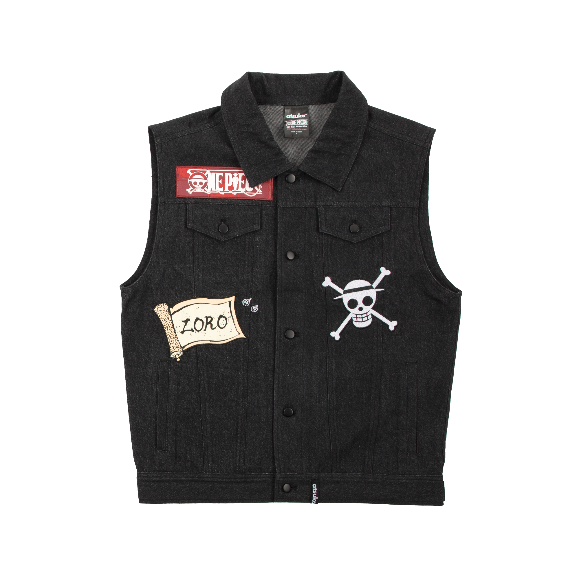 Roronoa Zoro Black Denim Vest