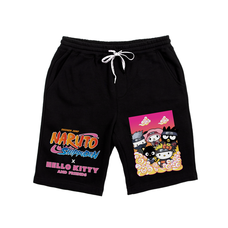 Hello Kitty and Friends x Naruto Black Shorts