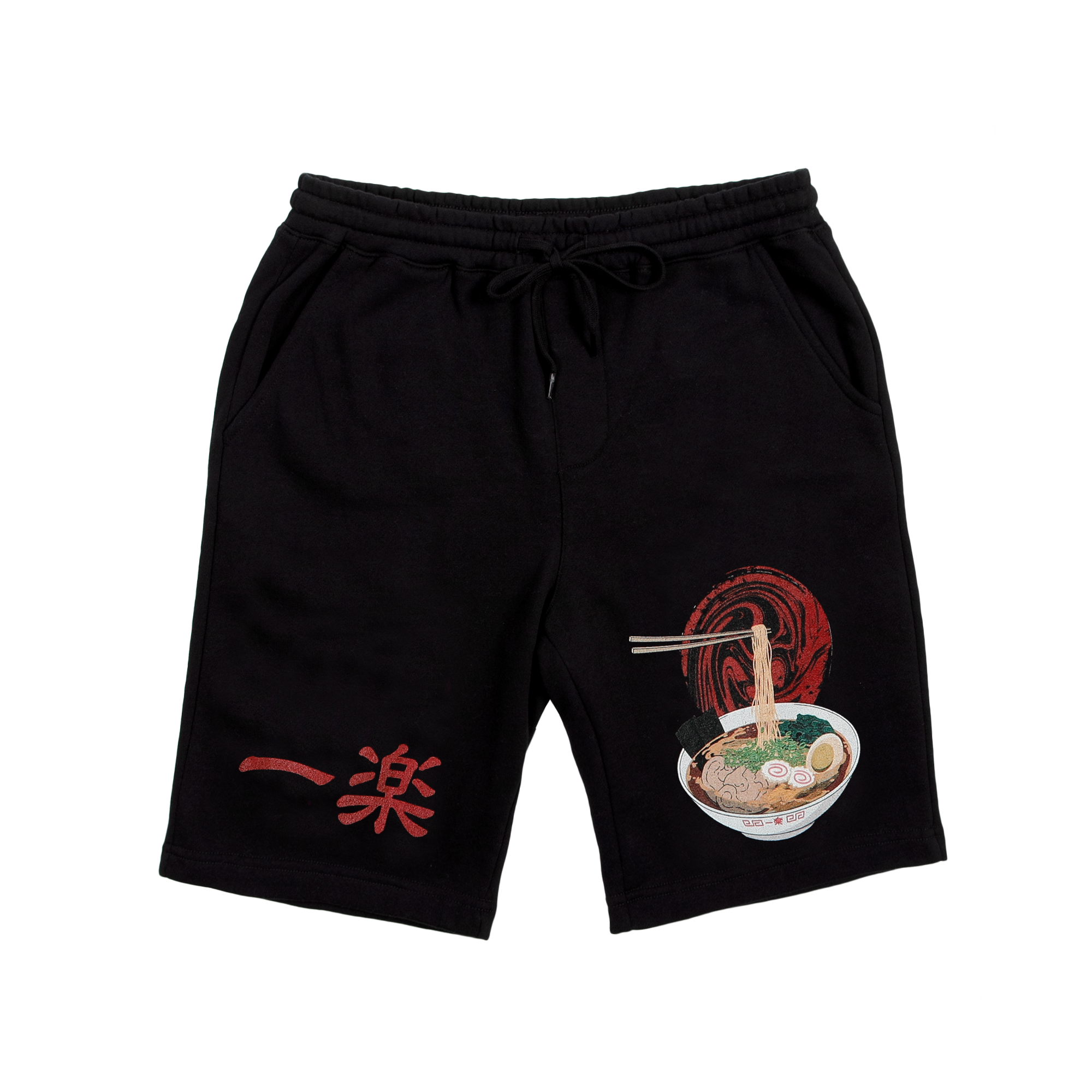 Ramen Ichiraku Black Shorts