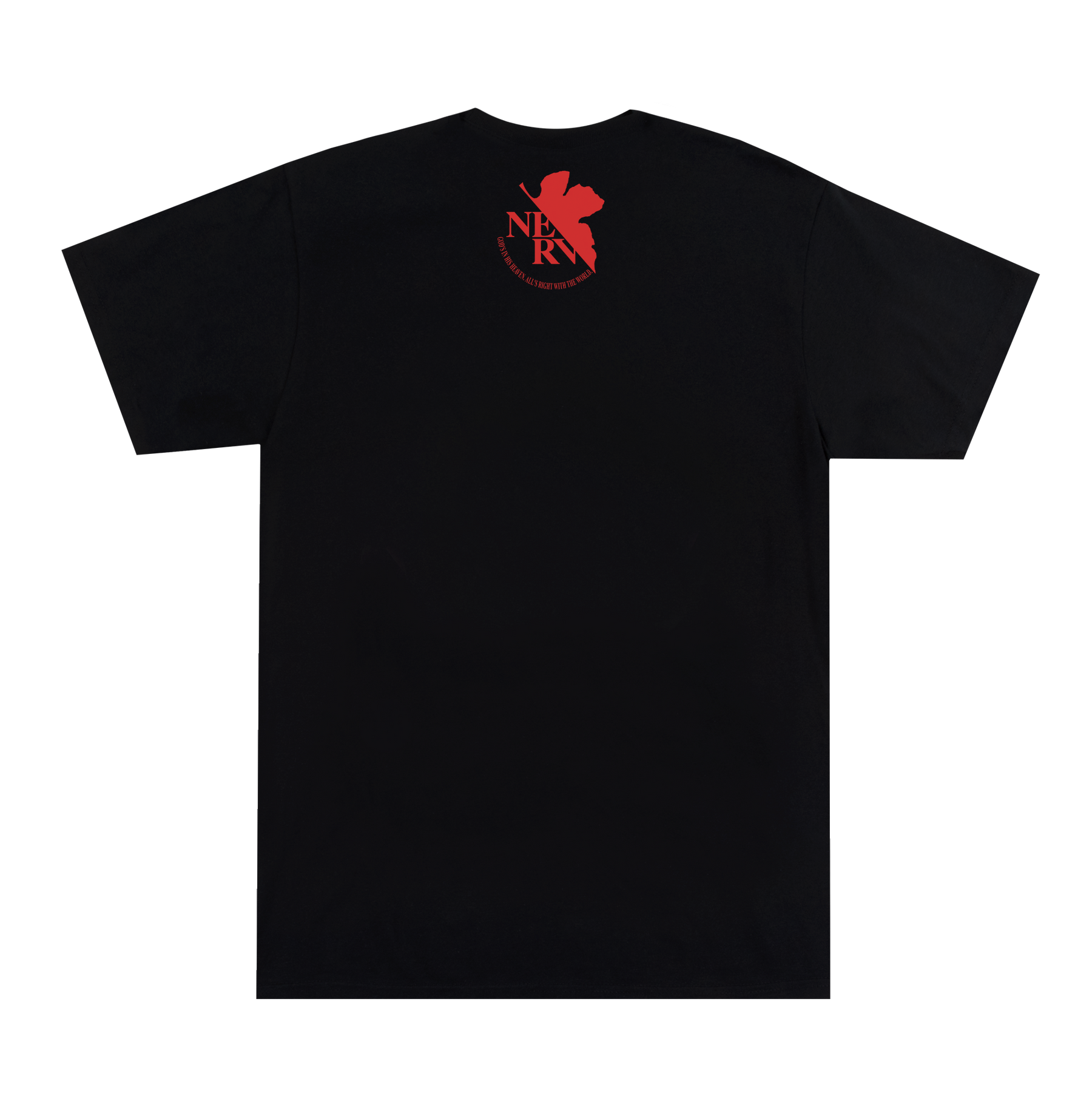 Evangelion Asuka Fire Red Outline Black Tee | Official Apparel ...