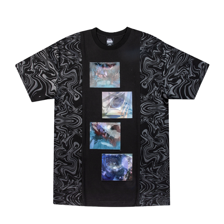 Sasuke vs. Naruto Lenticular Fight Scene Black Tee