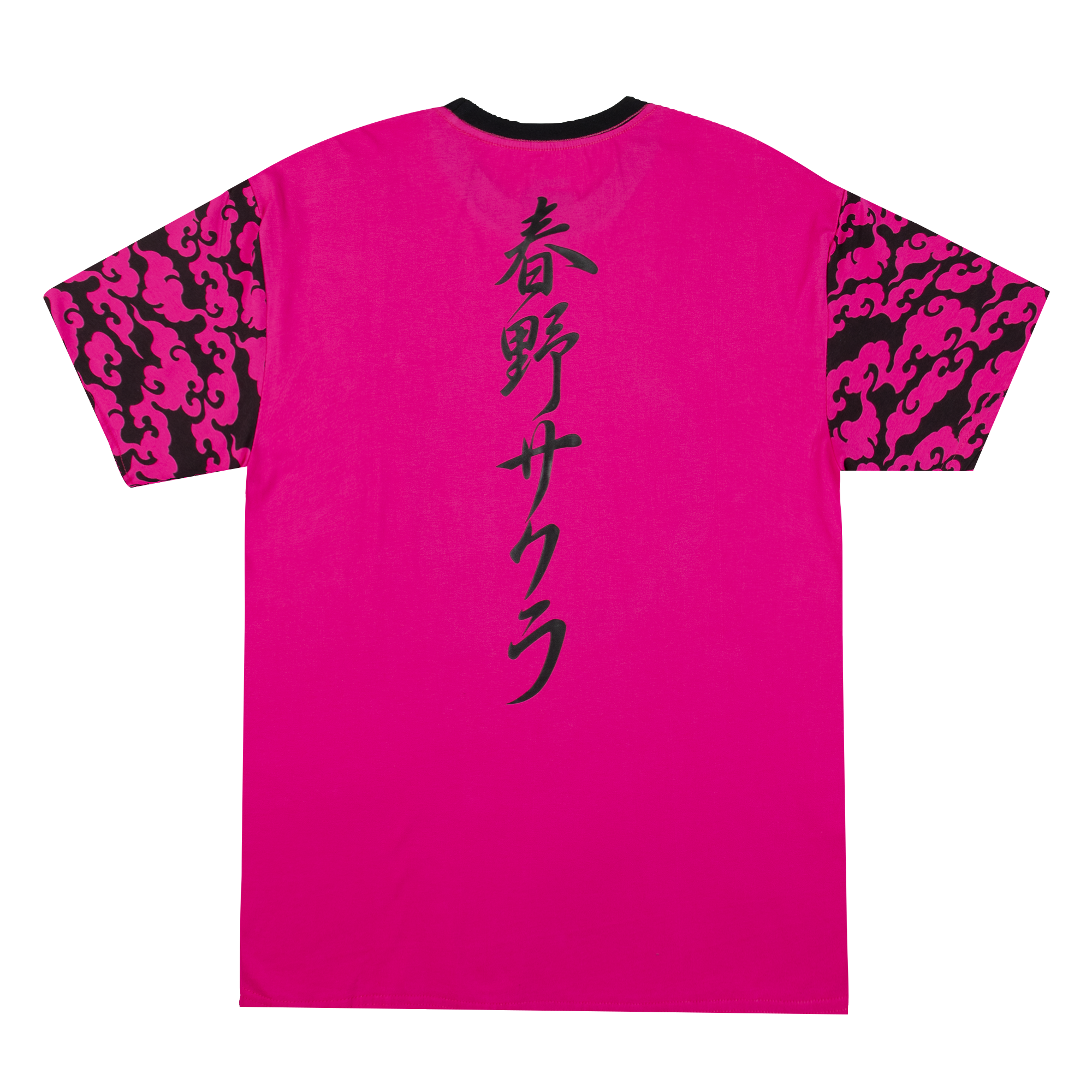 Sakura Pattern Sleeve Pink Tee