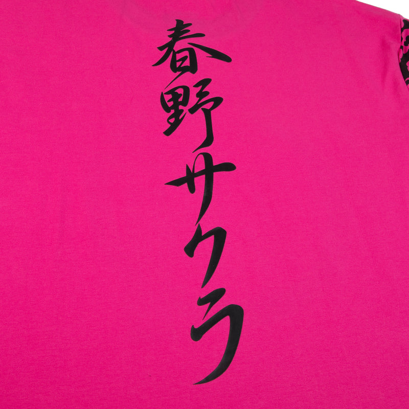 Sakura Pattern Sleeve Pink Tee