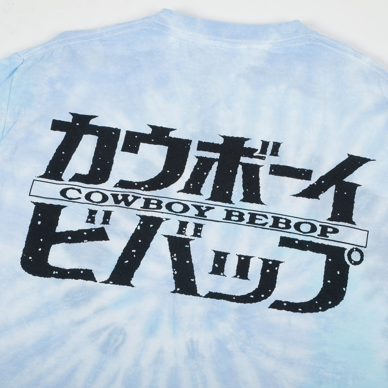Spike Art Deco Blue Swirl Tie Dye Tee