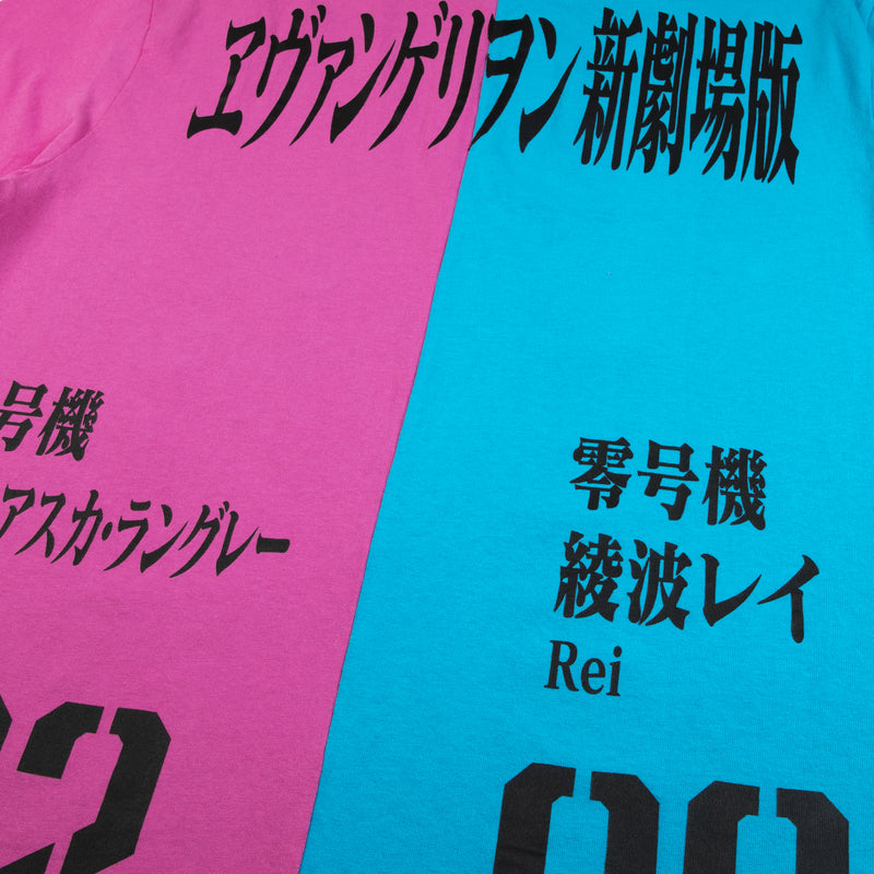 Asuka and Rei Pink and Blue Color Block Tee