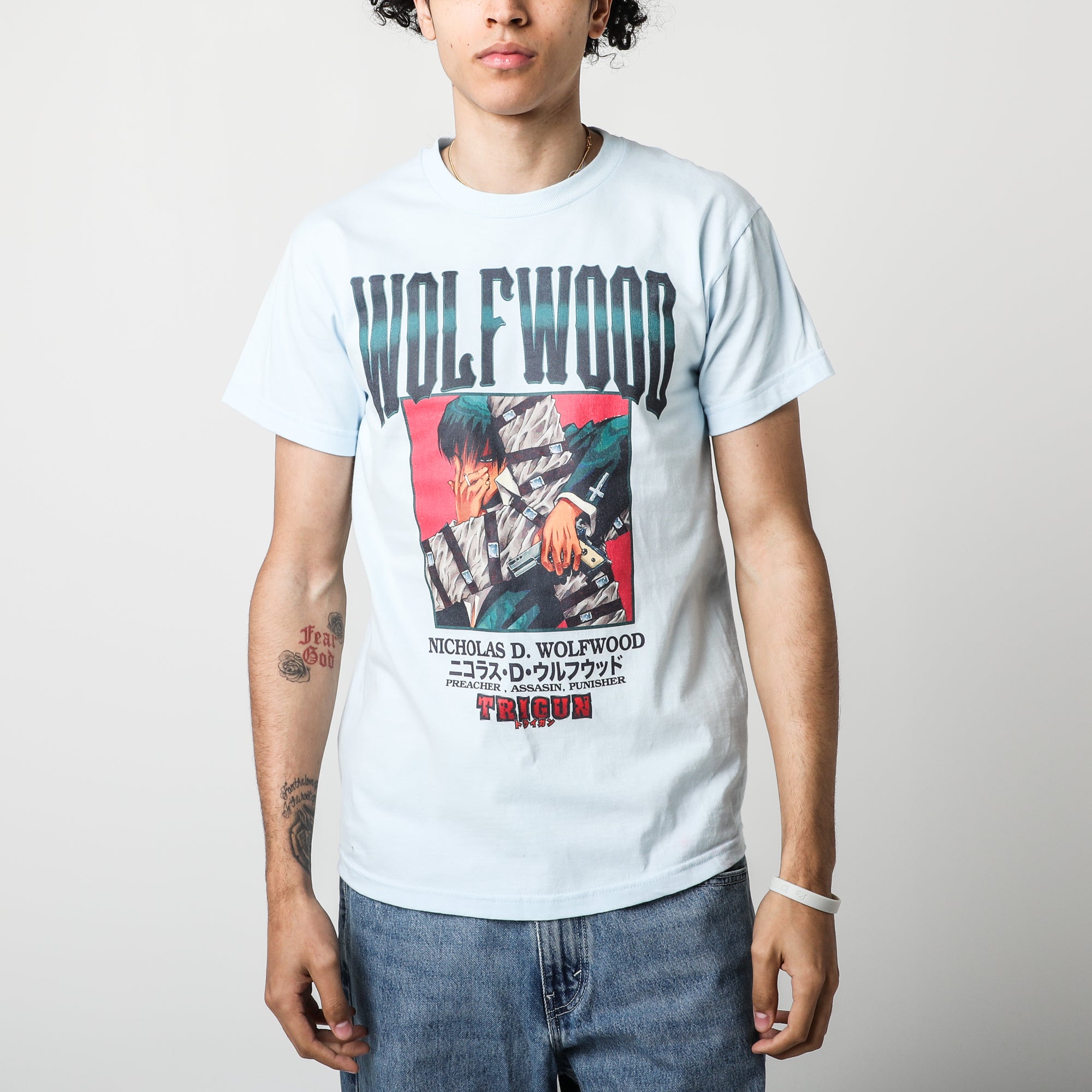 Wolfwood Nothing Like Gods Chambray Tee