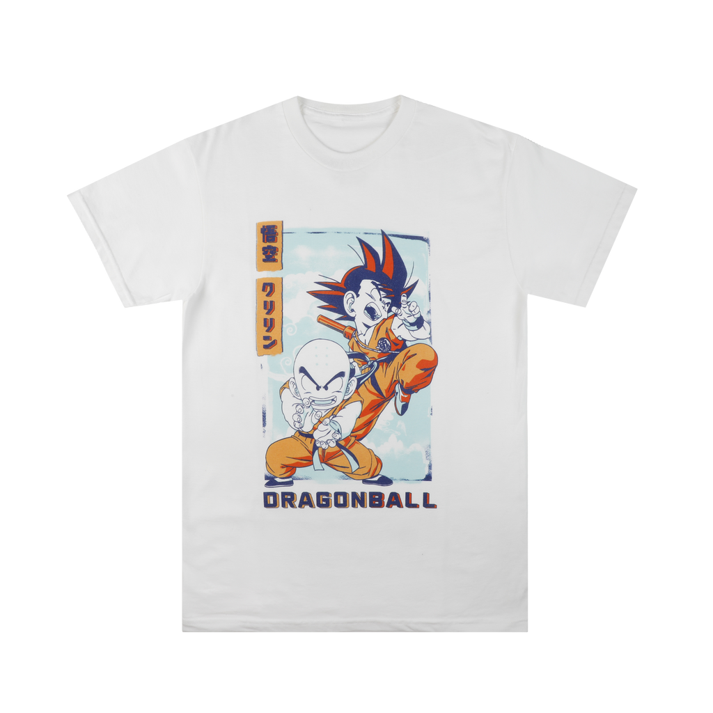 Dragon Ball Goku Krillin White Tee Official Apparel