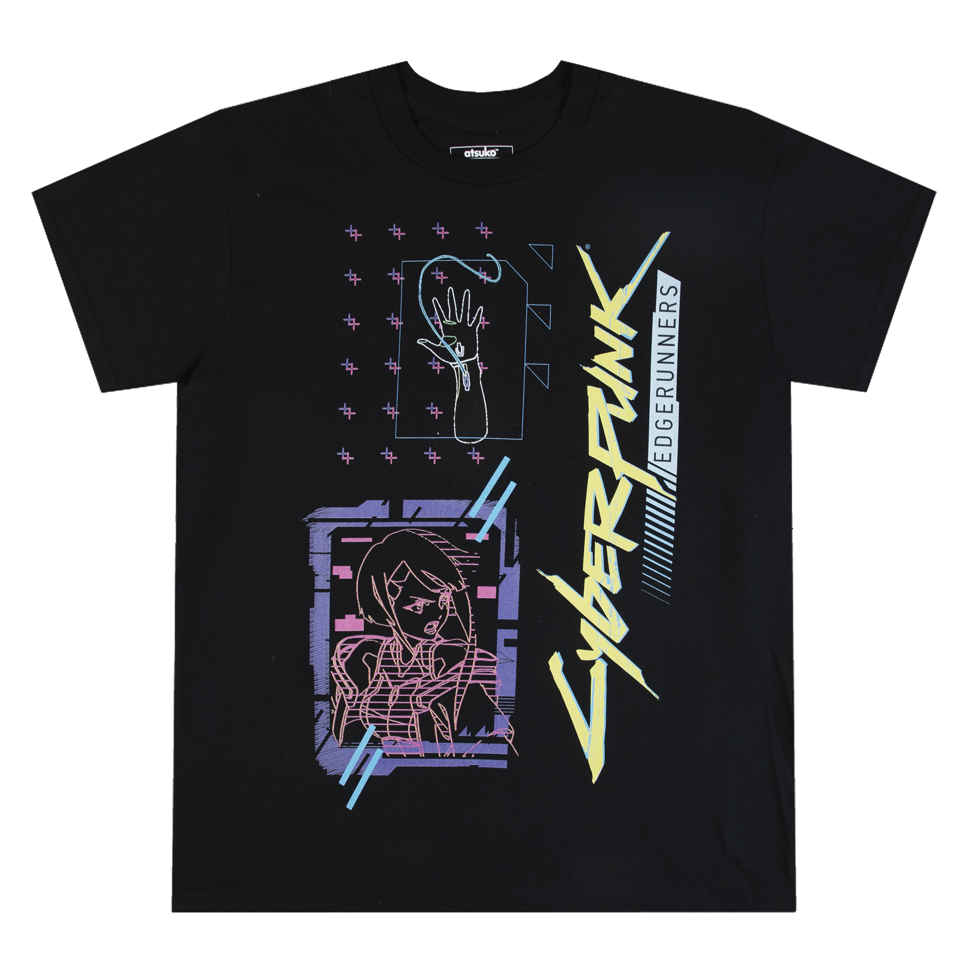 Lucy Neon Outlines Black Tee