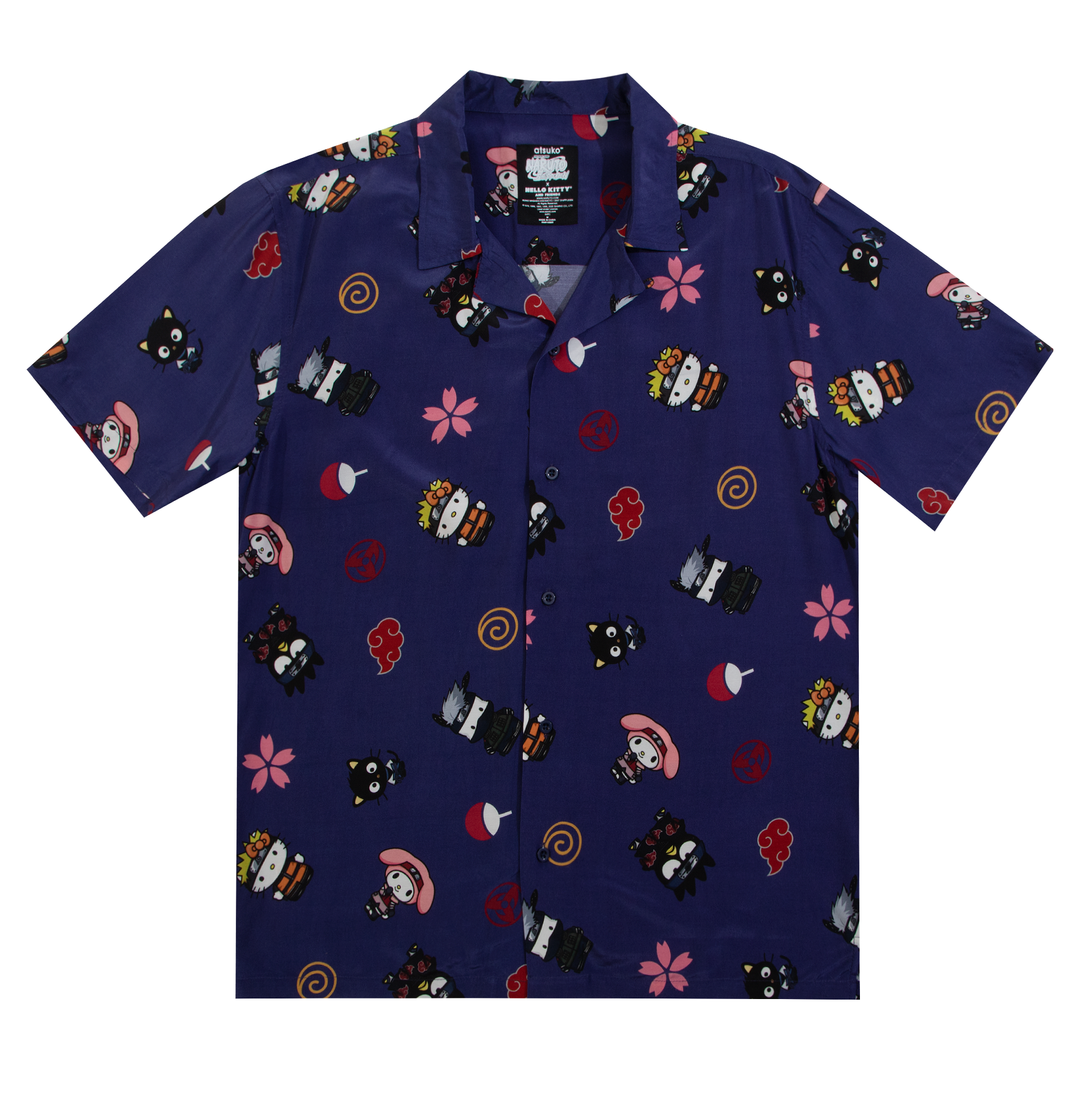 Hello Kitty x Naruto Character Button-Down Shirt