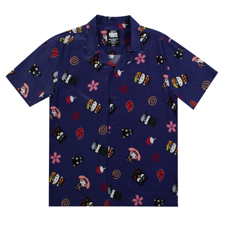 Hello Kitty x Naruto Character Button-Down Shirt