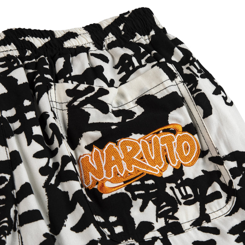 Naruto Allover Black & White Print Short