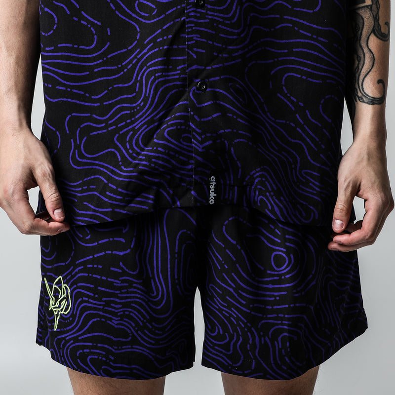 Eva Unit-01 Topography Print Shorts