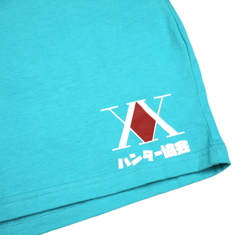 Hunter Association Puff Print Logo Teal Shorts